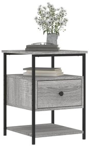 Mesa de cabeceira 40x42x56 cm derivados madeira cinzento sonoma