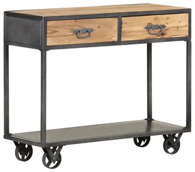 vidaXL Mesa consola 90x35x74 cm madeira recuperada maciça