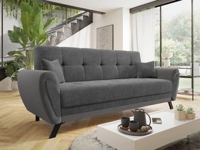 Sofá-cama Columbus 156, Cama com arrumação, 93x228x90cm, 63 kg, Pernas: Metal, Madeira: Pinheiro