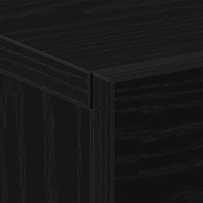 Criado-mudo de parede vidaXL Carvalho Preto 35x35x20 cm
