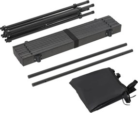 Mesa de Jardim Dobrável Braga – 70x70x69 cm – Preta – Com Bolsa de Tra