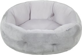 PawHut Cama para gato reversível, cama para gatos de interior e cães pequenos, cama redonda com borda de apoio, cinza claro | Aosom Portugal