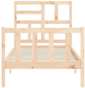 Cama sem colchão 100x200 cm madeira de pinho maciça