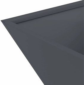 Jardineiras de bowl 5 pcs antracite 40x40x15 cm em aço