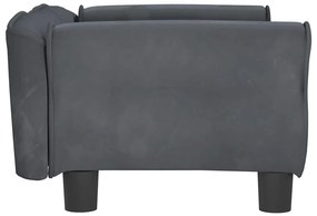 Cama para cães 70x45x30 cm veludo cinzento-escuro