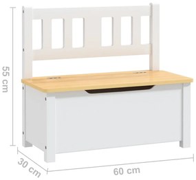 4 pcs conjunto mesa e cadeiras infantil MDF branco e bege