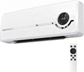 HOMCOM Aquecedor Elétrico de Baixo Consumo de Parede 2000W com 3 Modos Ecrã LED Termostato Temporizador e Oscilação Branco | Aosom Portugal