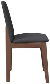 Cadeiras de jantar com almofadões 2 pcs madeira maciça castanho