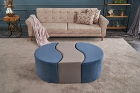 Pouffe Alya Puf – Azul Mink – 120 cm x 40 cm x 80 cm