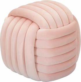 Puff Softy Pink - Veludo Rosa Claro - 45 cm x 45 cm x 45 cm