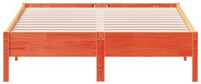 Cama sem colchão 140x190 cm pinho maciço castanho-mel