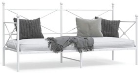 vidaXL Cama de Dia sem Colchão 80x200 cm aço branco