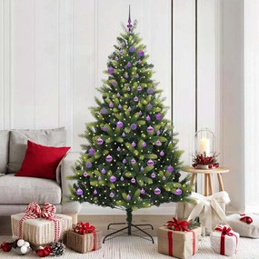 vidaXL Árvore de Natal Artificial Articulada 300 LEDs Verde 180 cm
