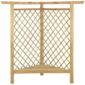 Pérgola de canto com banco 166x81x174 cm pinho impregnado