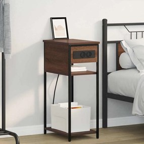 vidaXL Armário de Cabeceira Carvalho Marrom 41 x 28 x 76 cm