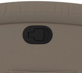 Poltrona reclinável couro artificial cor cappuccino