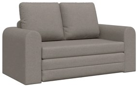 Sofá Cama de Chão 2-em-1 Taupe 148x71x83 cm Tecido