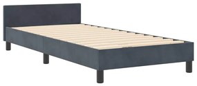 Cama vidaXL Cinza Escuro 100x200 cm Veludo