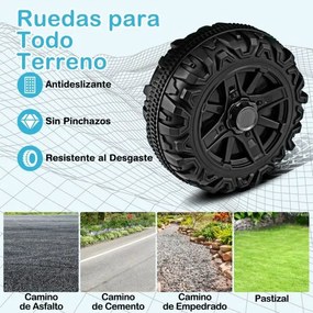 Carro elétrico para crianças de 12 V com 3 velocidades, música e luzes LED 99 x 62 x 62 cm branco