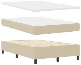 Cama Box Spring com Colchão Verde Claro Cinza 120x200 cm Tecido de Vel