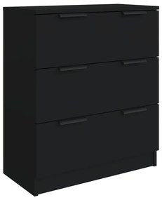 3 pcs aparadores derivados de madeira preto