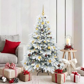 vidaXL Árvore de Natal Artificial com 150 LEDs Branco 150 cm PE e PVC