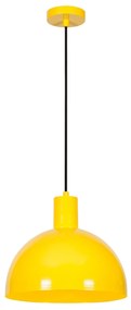Candeeiro de Teto Sivani – Amarelo – 30 cm de Diâmetro, 117 cm de Altu