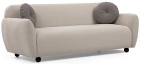 Sofá de 3 Lugares Eddy – Creme – 223 x 83 x 86 cm