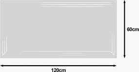 Espelho "Bianco" - Branco - 60x120x2.2cm - Design Moderno