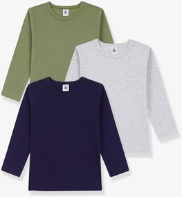 Lote de 3 t-shirts de manga comprida Petit Bateau multicolor