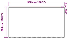 Cortina de Renda com cortinas Floral Branco 500 x 280 cm Poliéster