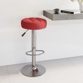 vidaXL Banco de bar tecido vermelho tinto