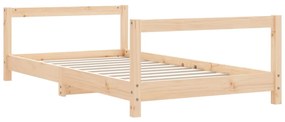 Estrutura de cama infantil 80x160 cm pinho maciço