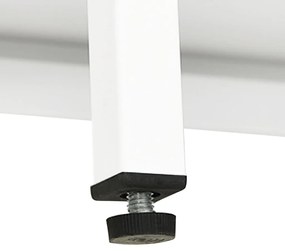 Aparador 70x35x70 cm vidro e aço branco