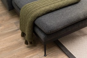 Sofá de Canto Reya – Cinzento Escuro – 245x85 cm