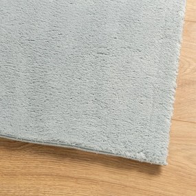 Tapete pelo curto macio e lavável HUARTE 100x200 cm azul