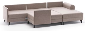 Sofá-Cama de Canto Belen – Creme – 300x78x202 cm