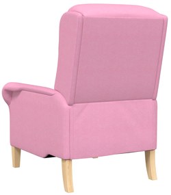 Poltrona Moderna Rosa Tecido de poliéster, Madeira Médio