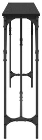 Mesa de Consola Carvalho Preto 180x23x75 cm Madeira de Engenharia