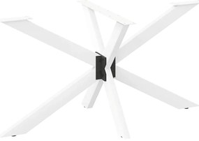 Pé de mesa de jantar em formato de aranha, branco, 150x78x(72-73) cm,