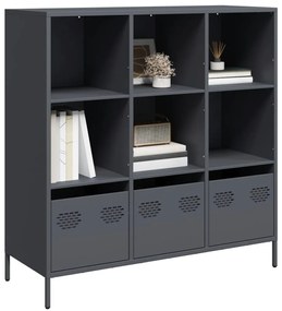 Aparador alto 101,5x39x103,5 cm aço antracite