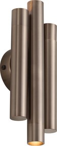 Candeeiro de Parede Moderno Bronze Escuro 3 Luzes - Pipes
