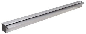 vidaXL Fonte para piscina retangular com LEDs 120 cm aço inoxidável