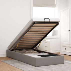 vidaXL Estrutura de cama otomana sem colchão 80x200 cm tecido cinzento