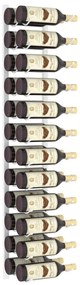 Garrafeira de parede para 24 garrafas ferro branco