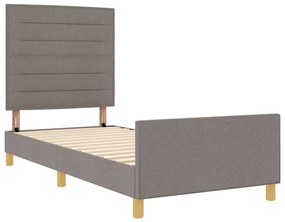 estruturas de cama vidaXL taupe 100x200 cm em tecido