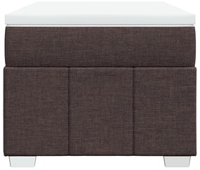 Cama com molas/colchão 80x200 cm tecido castanho-escuro