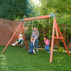 Baloiço infantil para crianças jardim exterior madeira Aviator