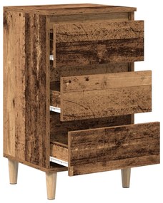 Criado-mudo vidaXL Madeira Velha 40x35x70 cm Madeira Engenharia