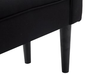 Banco Moderno de Linho – Wissy – 102x31x51 cm – Preto – Design Contemp